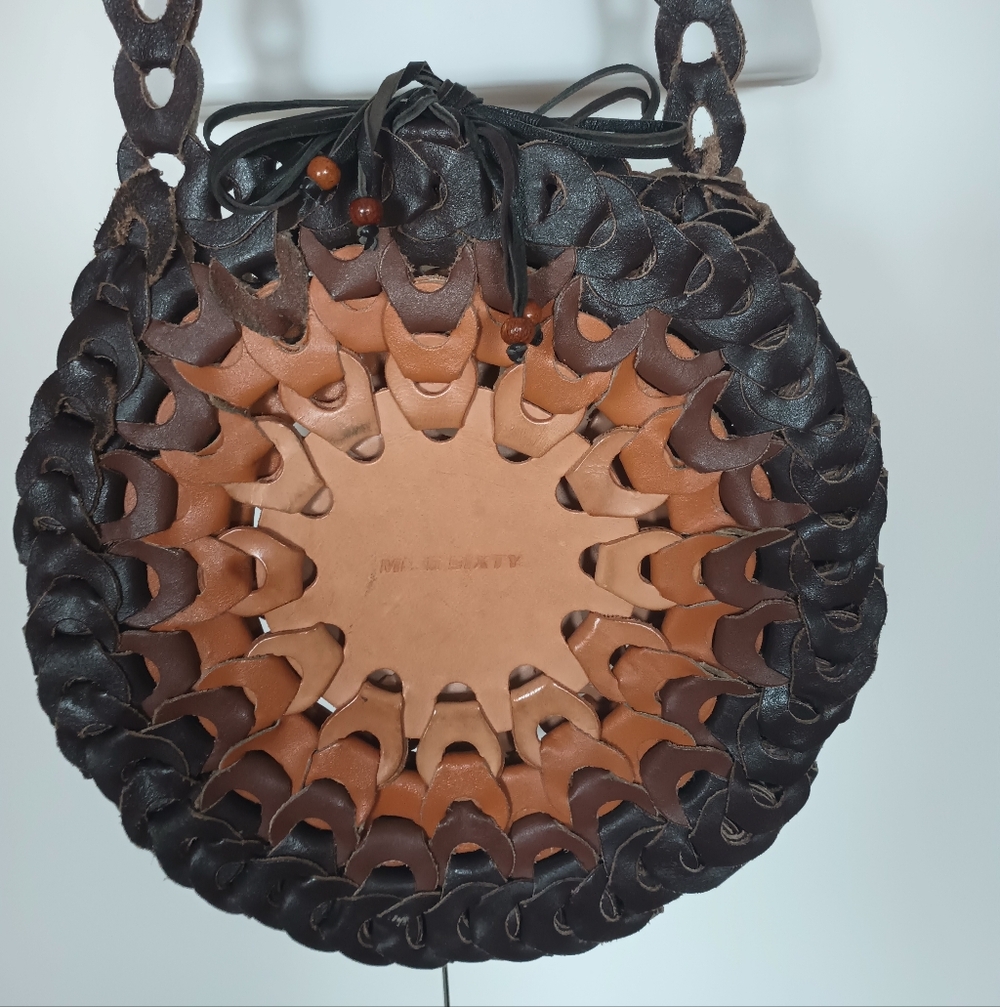Miss Sixty Black and Brown Woven Shoulder Bag